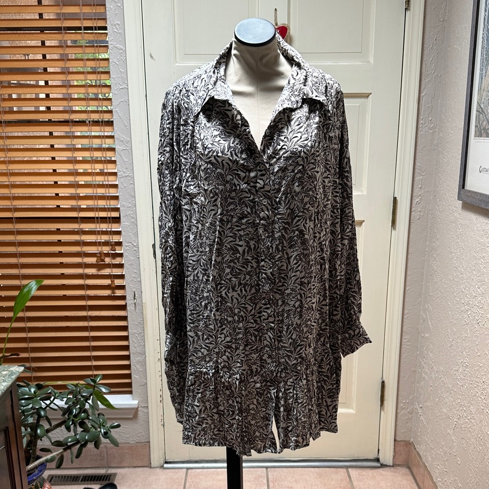 H&M Black and White Floral Mini Dress